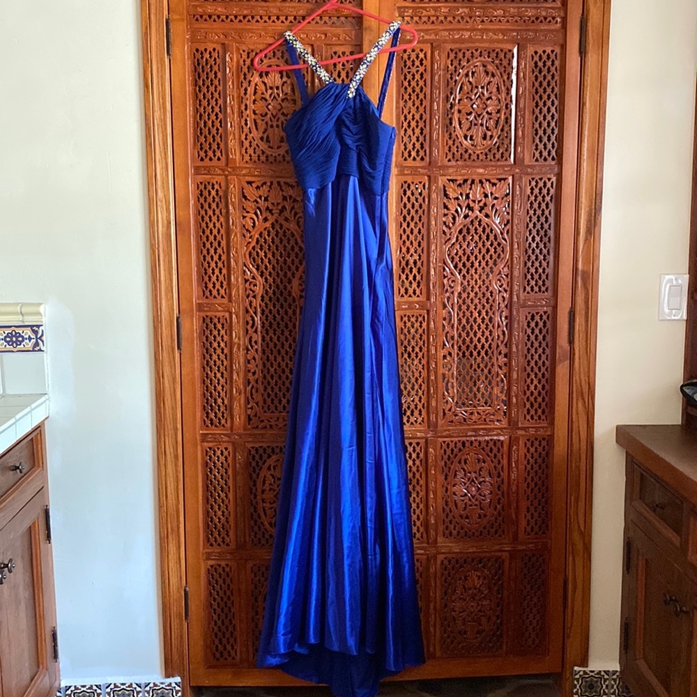 Royal blue gown